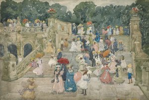 The Terrace Bridge, Central Park, 1901 od Maurice Brazil Prendergast