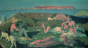 Přímořská krajina v zelených tónech od Maurice Denis