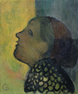 Hlava zvednutá v profilu, kolem roku 1890 od Maurice Denis