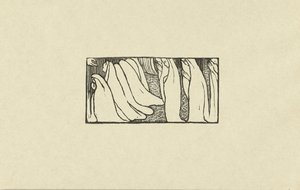 Illustratie bij gedicht uit dichtbundel Sagesse van Paul Verlaine Zkouška rytého dřeva pro moudrost The Trial (název série) od Maurice Denis