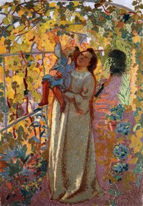 Matka a dítě pod révou; Matka a dítě pod vinnou révou, od Maurice Denis
