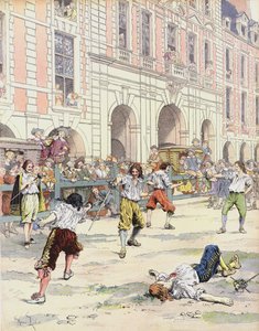 Boutteville a Beuvron svedou souboj na Place Royale od Maurice Leloir