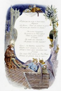 Prosinec “”Song of the month”” od Jérôme Doucet, ilustrace - Maurice Leloir, ed. Remeš 1904. L. Michaud od Maurice Leloir