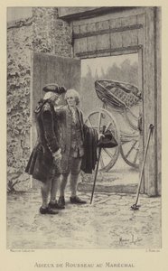 Loučení Rousseaua s maršálem (hlubotisk) od Maurice Leloir