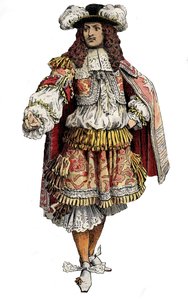 Francouzský král Ludvík XIV. - Chromotypografie v „“Le Roy Soleil““ (Louis XIV) Gustave Toutwelve, ilustrace Maurice Leloir (1853-1940) od Maurice Leloir