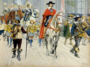 Historie Francie: Vstup krále Ludvíka XIII. (1601-1643) a kardinála Richelieu (Armand Jean du Plessis od Maurice Leloir
