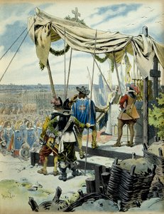 Historie Francie: sídlo La Rochelle v letech 1627-1628. kardinál Richelieu od Maurice Leloir