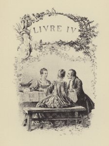Ilustrace ke knize IV Vyznání Jean-Jacquese Rousseaua (rytina) od Maurice Leloir