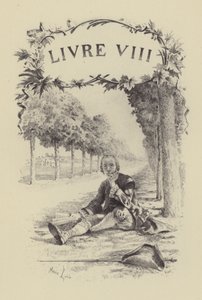 Ilustrace ke knize VIII Vyznání Jean-Jacquese Rousseaua (rytina) od Maurice Leloir