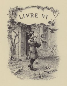 Ilustrace ke knize VI Vyznání Jean-Jacquese Rousseaua (rytina) od Maurice Leloir