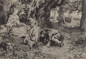 Ilustrace ke knize VI Vyznání Jean-Jacquese Rousseaua (rytina) od Maurice Leloir