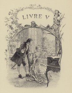 Ilustrace ke knize V. Vyznání Jean-Jacquese Rousseaua (rytina) od Maurice Leloir