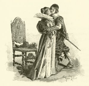 Ilustrace pro Tři mušketýry (rytina) od Maurice Leloir