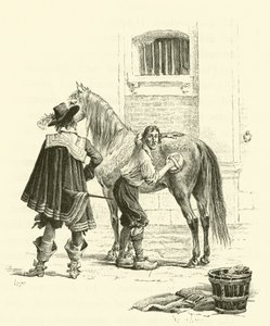 Ilustrace pro Tři mušketýry (rytina) od Maurice Leloir