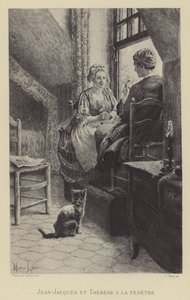 Jean-Jacques a Therese u okna (hlubotisk) od Maurice Leloir