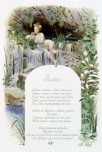 Červenec “Píseň měsíce”” od Jérôme Doucet, ilustrace - Maurice Leloir, ed. Remeš 1904. L. Michaud od Maurice Leloir