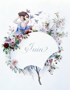 Červen “Píseň měsíce”” od Jérôma Douceta, ilustrace - Maurice Leloir, ed. Remeš 1904. L. Michaud od Maurice Leloir