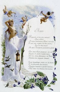 Mars „La Chanson du mois““ od Jérôma Douceta, ilustrace - Maurice Leloir, ed. Remeš 1904. L. Michaud od Maurice Leloir