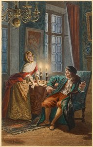 Moliere a Madeleine Bejart (ilustrace) od Maurice Leloir