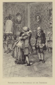 Oddělení Rousseaua a Therese (hlubotisk) od Maurice Leloir