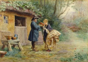 Nápoj mléka, 1882. od Maurice Leloir