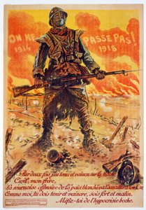 On ne passe pas, 1914-1918, tištěno Paříž, kolem roku 1918