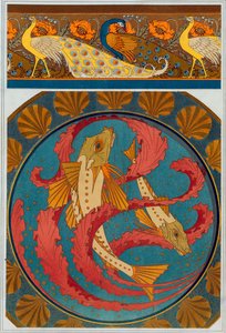 Návrhy pro Peacock and Poppy Border, hospoda. 1897. od Maurice Pillard Verneuil