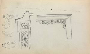 Italský skicák: (strana 199): Architektonické detaily a figury od Maurice Prendergast
