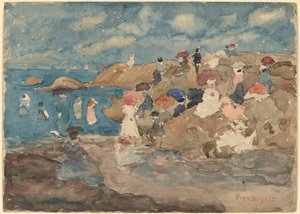 Revere Beach od Maurice Brazil Prendergast