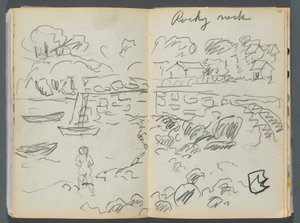 Skicář - Hotel Granite Shore, Rockport, strana 088 a 89: "Rocky Neck" od Maurice Prendergast