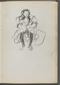 Skicář, The Dells, č. 127, strana 071: Sedící postava od Maurice Prendergast
