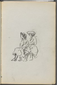 Skicář, The Dells, č. 127, strana 119: Dvě sedící postavy od Maurice Prendergast