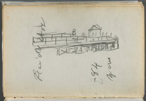 Skicář, The Dells, č. 127, strana 186: Dock od Maurice Prendergast