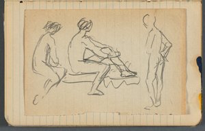 Skicák, volný list mezi stránkami. 145  146 od Maurice Prendergast