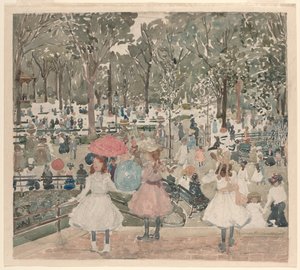 The Mall, Central Park od Maurice Prendergast