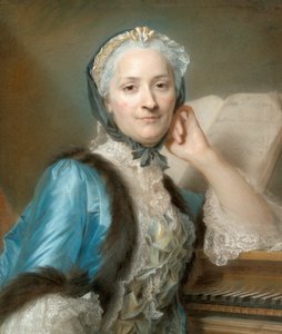 Portrét paní Anne-Jeanne Cassanéa de Mondonville, rozené Boucon (1708-1780) od Maurice Quentin de Latour