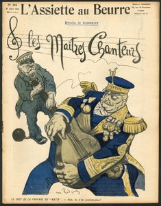 Obálka „L’Assiette au Beurre“, číslo 264, satirická barva od Maurice Radiguet