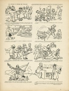 Ilustrace Maurice Radigueta (1866-1941) v Le Rire, 21. 12. 12 - Le syndicrouge de Toulon - syndikalismus, Toulon
