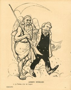 Máslový talíř, číslo 229, satirický v barvách od Maurice Radiguet