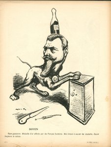 Máslový talíř, satirický v barvách od Maurice Radiguet