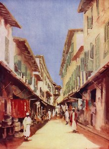 Ulice na Zanzibaru (barevné lito)