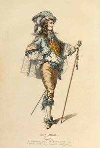 Kostým pro roli Dona Juana, asi 1868 (rytina) od Maurice Sand