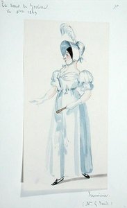 George Sand (1804-76) hraje roli Herminie ve hře 