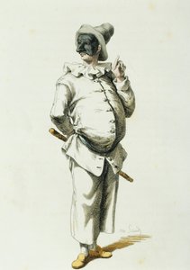 Pulcinella v roce 1700, Maurice Sand (1823-1889) od Maurice Sand