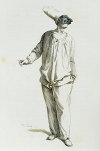 Pulcinella v roce 1800, Maurice Sand (1823-1889) od Maurice Sand