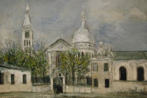 Kostel sv. Petra v Montmartru od Maurice Utrillo