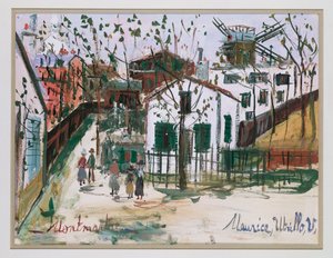 Montmartre (kvaš na papíře) od Maurice Utrillo