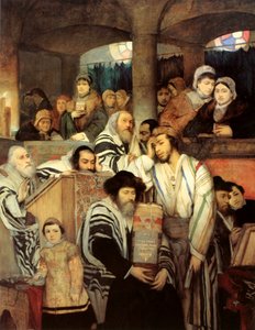 Židé se na Jom Kipur modlí v synagoze