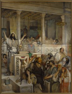 Le Christ prechant a Kafarnaum - Kristus káže v Kafarnaum - Maurycy Gottlieb (1856-1879). Olej na plátně