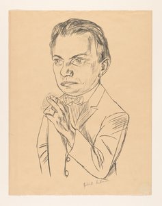 Autoportrét s cigaretou od Max Beckmann (signed by artist)